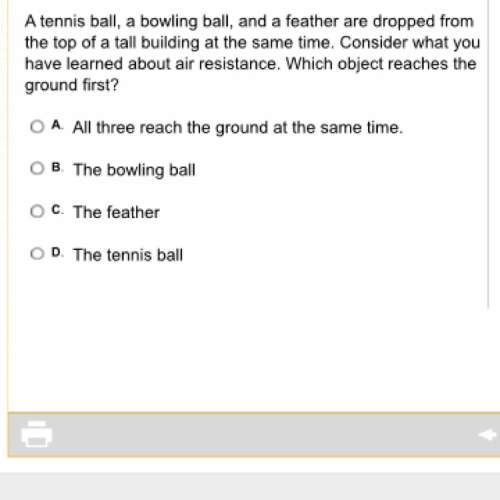 Atennis ball, a bowling ball, and a feather are dropped from the top of a tall building at the same