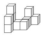 If you were going to represent the top view of the figure, stated which boxed should be shaded.