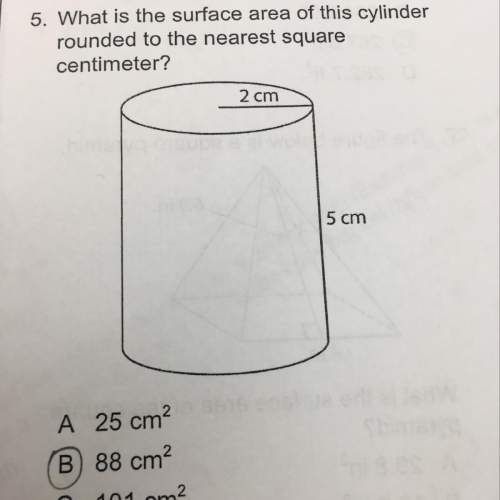 What is the surface area of this cylinder rounded to the nearest square centimeter?