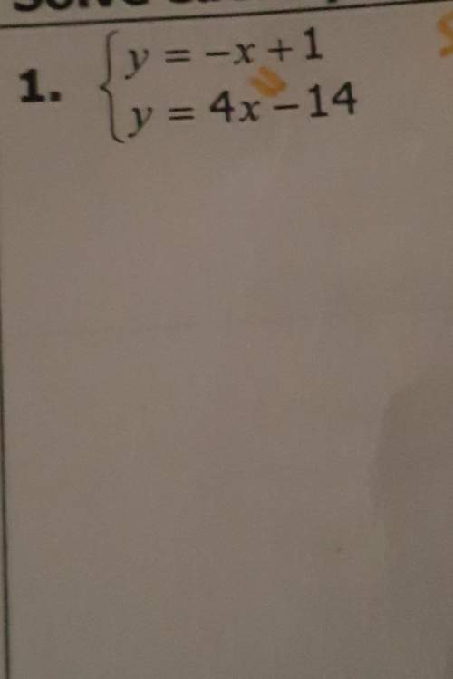 Y= -x +1i need to solve this system of equations by elimination