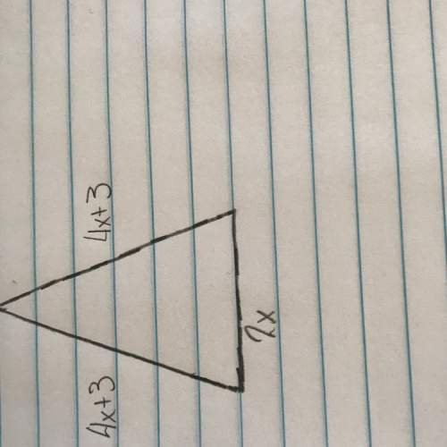 What is 4x+3 + 4x+3 + 2x  can someone me these are the dimensions of the isosceles triangle.