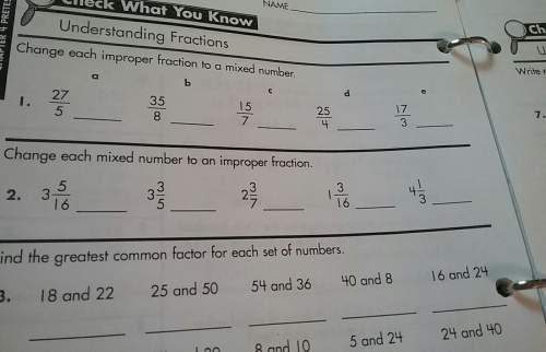 Turning improper fractions into mixed numbers . ?