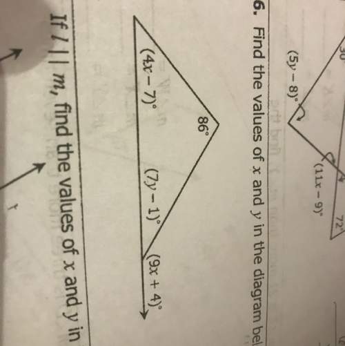 How do i find the values of x and y?