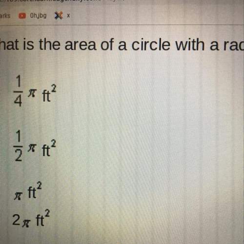 What is the area of a circle with radius of 1 foot