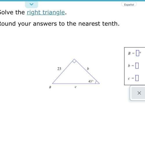 Solving the right triangle (round to the nearest tenth)