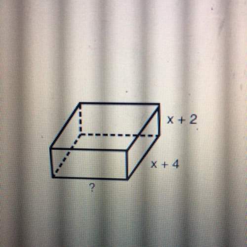 The formula for volume of this rectangular prism is: v=2x^3+17x^2+46x+40 find an expression for the
