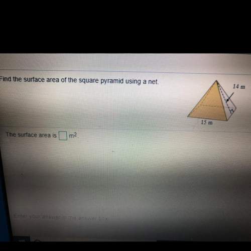 Find the surface area of the square pyramid using net
