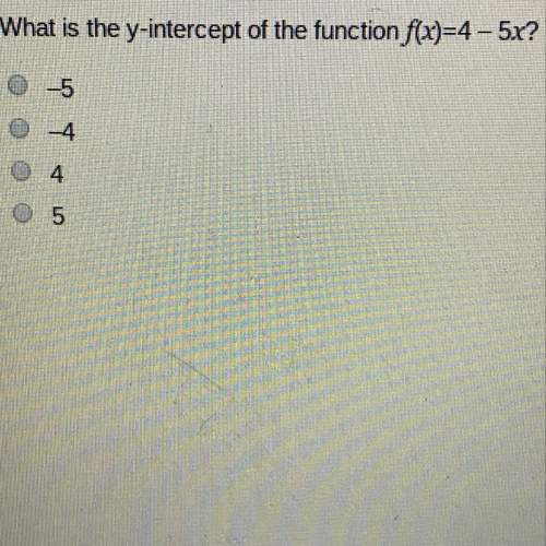 What is the y-intercept of the functio f(x)4-5x