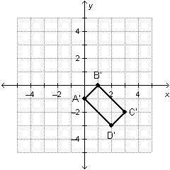 Which shows the image of quadrilateral abcd after the transformation r0, 90°? ignore first pic as a