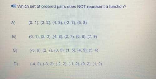 Which set of order pairs does not represent a function?