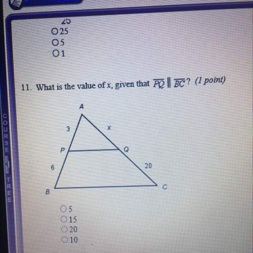 What is the value of x, given that pq||bc?