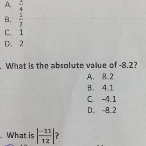 What is the absolute value of -8.2? what is the answer