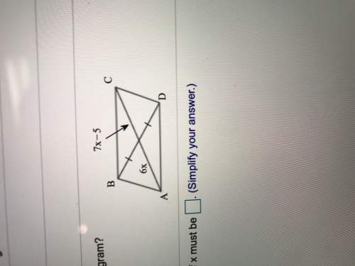 For what value of x must abcd be a parallelogram?  picture below*