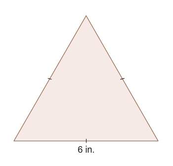 What is the perimeter of this triangle?  a. 6 in.  b. 18 in.