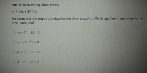 Which equation is equivalent to the given equation.