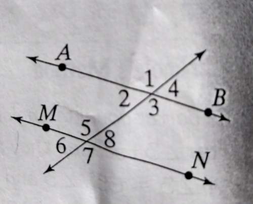Name four pairs of correspondidng angles
