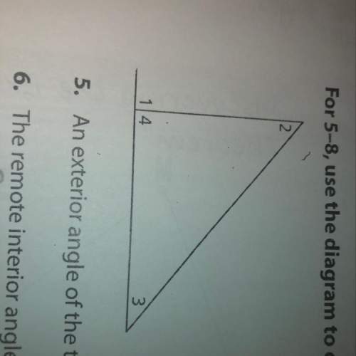 The sum of the measures of angles 2 and 3 is equal to the measure of ? .