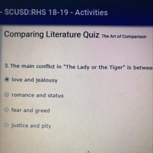 What is the main conflict in the lady or the tiger?