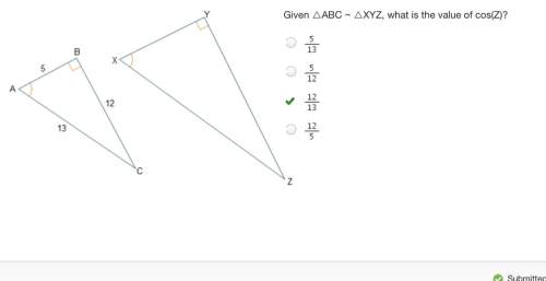 Given △abc ~ △xyz, what is the value of cos(z)? i need understanding why this is the answer i need