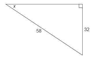 What is the degree measure of x in this triangle?