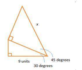 What is the value of x in the diagram below?  will mark brainliest if correct a -