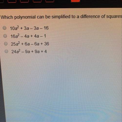 Which polynomial can be simplified to a difference of squares