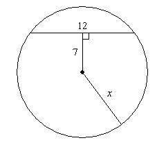Find the vale of x. if necessary, round your answer to the nearest tenth. the figure is not drawn to