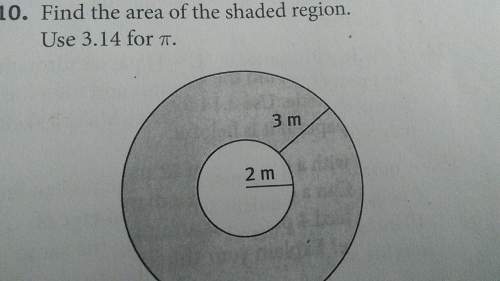 Find the area of the shaded region. use 3.14 for pi