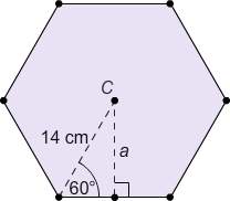 The base of a regular pyramid is a hexagon. what is the area of the base of the pyramid?