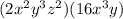 (2x^2y^3z^2)(16x^3y)