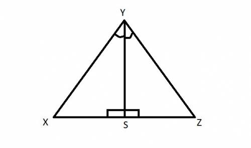 Ys is the perpendicular bisector of xyz and ys is a shared side of xys and zys. which of the followi