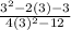 \frac{3^2-2(3)-3}{4(3)^2-12}