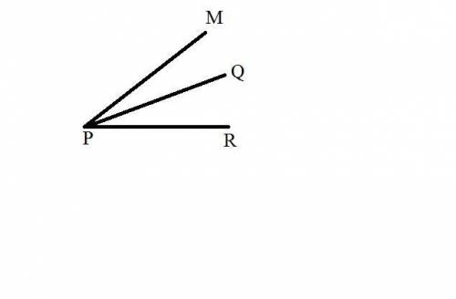 ∠mpr is an acute angle and pq is in the interior of ∠mpr. ∠qpr must be a. straight  b. obtuse c. rig