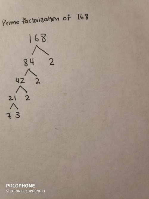 Find the prime factorization of each number:   11. 29  12. 168