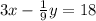 3x-\frac{1}{9}y=18