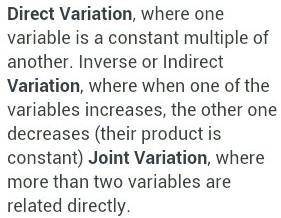 Describe difference between direct variation and joint variation