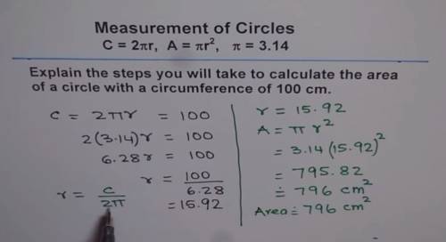 The circumference of a circle is 7π m. what is the area of the circle?   3.5π  m²  12.25π  m²  14π