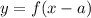 y = f(x - a)