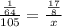 \frac{\frac{1}{64} }{105} = \frac{\frac{17}{8} }{x}