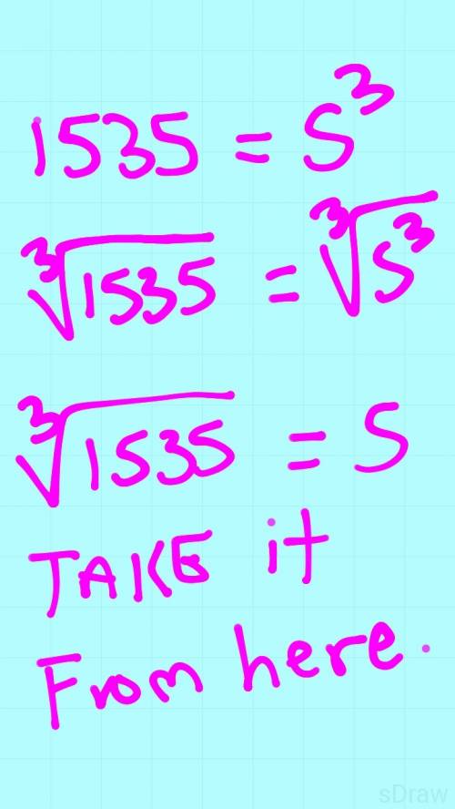 The formula for the volume of a cube is v=s^3. what is the side length of the cube with a volume of