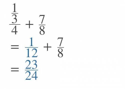 Solve. 1/3/4+ 7/8 a. 2/1/4 b. 2/5/8 c. 2/3/8 d. 3/1/2