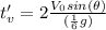 t_v'= 2\frac{V_0sin(\theta)}{(\frac{1}{6}g)}