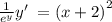 \frac{1}{e^y}y'\:=\left(x+2\right)^2