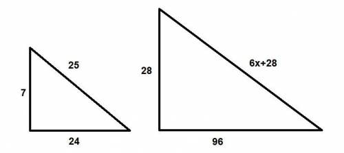 The triangles are similar. what is the value of x?  enter your answer in the box. x = two right tria
