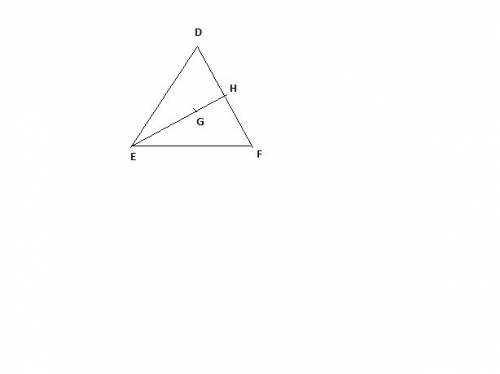 Consider δdef with centroid at point g and median eh. what is gh, if eg=3x+4 and gh=x+10?
