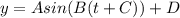 y=Asin(B(t+C))+D