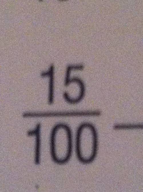 What is 15/100 in simplest form
