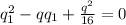 q_1^2 - q q_1 + \frac{q^2}{16} = 0