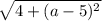 \sqrt{4+(a-5)^2}