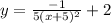 y=\frac{-1}{5(x+5)^{2} } +2